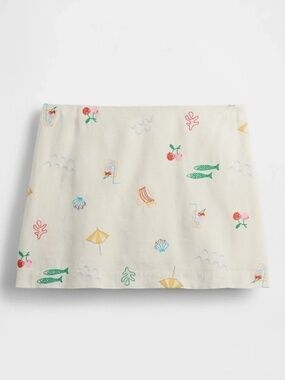 Gap Linen-Blend Mini Skort - Beach Umbrella Beige